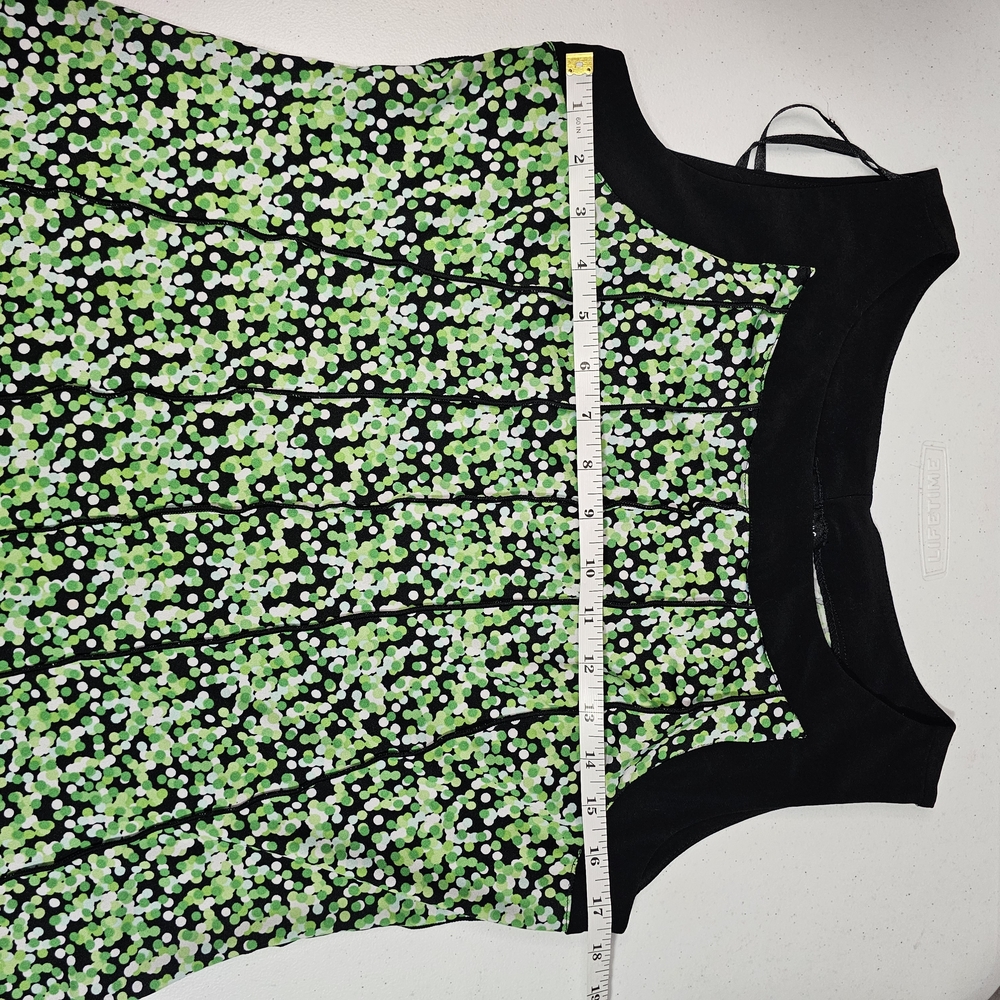 Perceptions Black and Lime Printed Patterned Maxi… - image 8